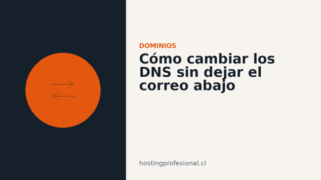 Pasos para cambiar los DNS sin interrumpir el correo