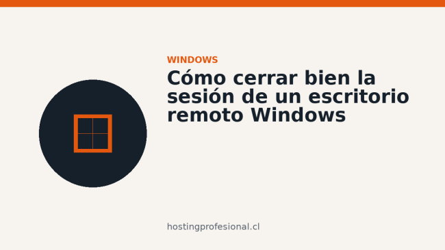 Diferencia entre cerrar la ventana y cerrar la sesión en un escritorio Windows