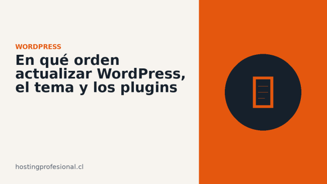 Orden recomendado para actualizar un sitio WordPress