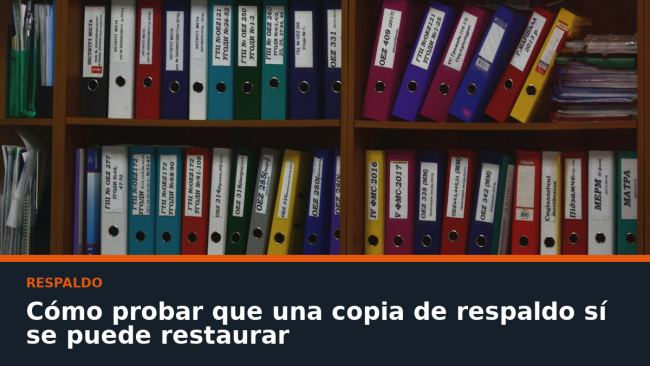 Discos de respaldo, imagen de una copia del sitio