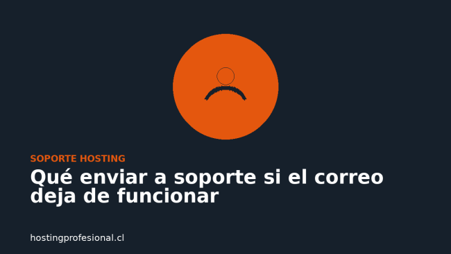 Datos que hay que enviar a soporte cuando falla el correo