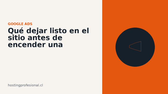 Lista previa para una página de destino antes de una campaña