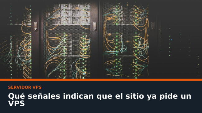 Sala de servidores, imagen de un servidor VPS